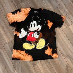 Disney Bleach Dyed Mickey Mouse Tshirt
